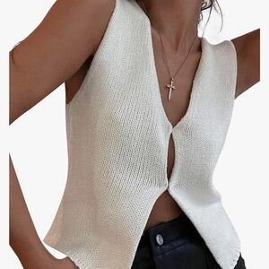 Rumored Ivory Knit Top